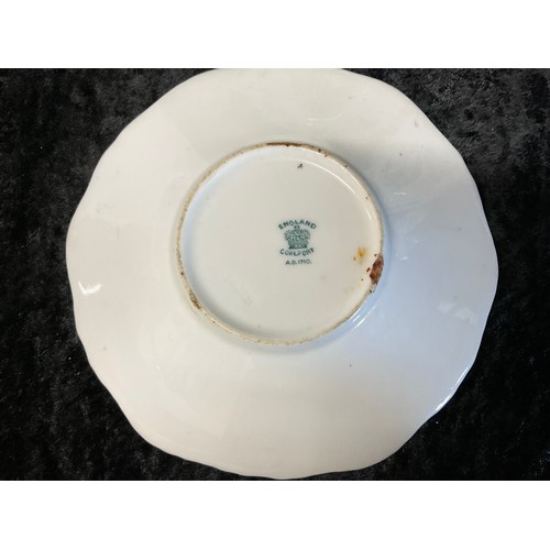 38 - BOX OF CHINA TO INCLUDE WEDGEWOOD, ROYAL WORCESTER, ROYAL CROWN DERBY, COALPORT ETC