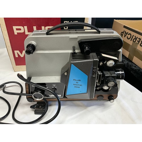 53 - VIDEO RECORDER WITH A PLUS-O-MATIC 202 SUPER EIGHT PROJECTOR,CANON Z135 CAMERA,TWO CAMERA CASES AND ... 