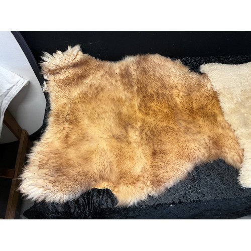 56 - TWO GENUINE SHEEP SKIN RUGS APPROX 42