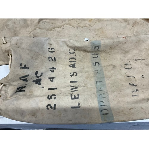 70 - TWO RAF MATERIAL SACKS NO 2514426