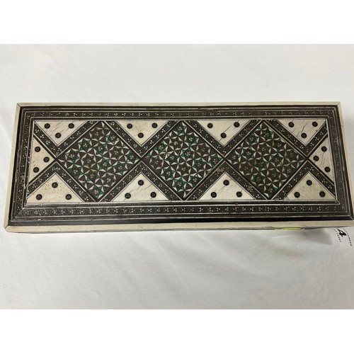 94 - ANTIQUE INLAID INDAIN TRINKET BOX  W11