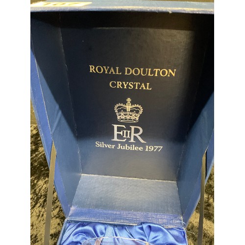 107 - ROYAL DOULTON CRYSTAL SILVER JUBILEE 1997 GOBLET