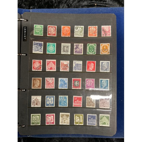 110 - TWO ALBUMS OF USED POSTAGE STAMPS AROUND THE WORLD