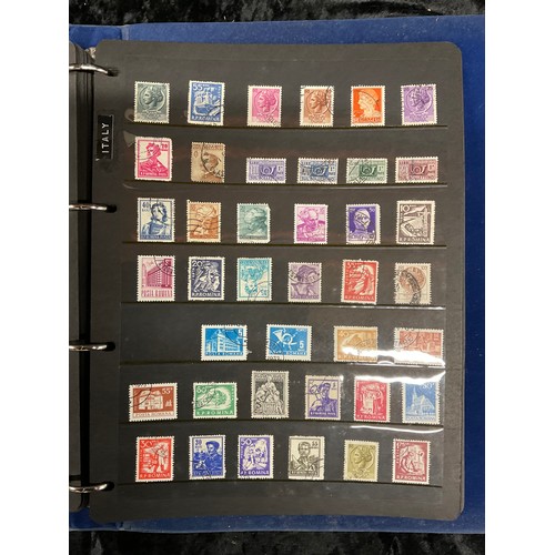 110 - TWO ALBUMS OF USED POSTAGE STAMPS AROUND THE WORLD