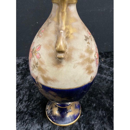 113 - LARGE CERAMIC JUG STAMPED TO BASE 179O WITH GOLD GILT WORK H16