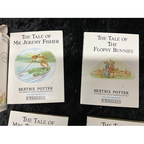 119 - COLLECTION OF BEATRIX POTTER CHILDRENS BOOKS WITH ORIGINAL SLEEVES IN ORIGINAL BOXES AND A PELHAM ST... 