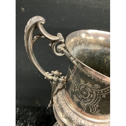 120 - LARGE  SILVER PLATED  AND ENGRAVED TROPHY OF THE MULLINGAR CHALLENGE CUP MONTY CARLO-MADE BY PHILLIP... 