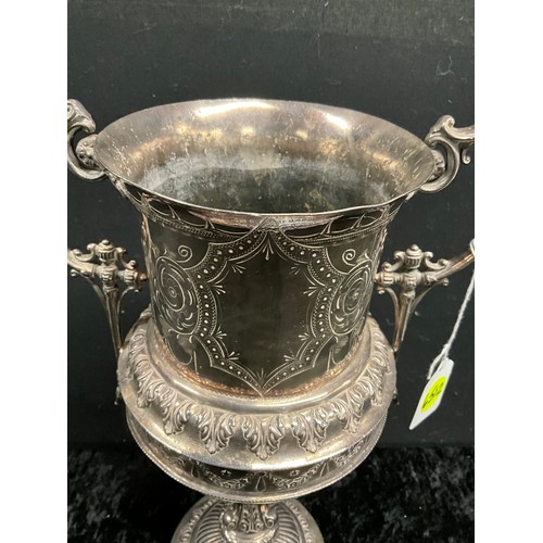 120 - LARGE  SILVER PLATED  AND ENGRAVED TROPHY OF THE MULLINGAR CHALLENGE CUP MONTY CARLO-MADE BY PHILLIP... 