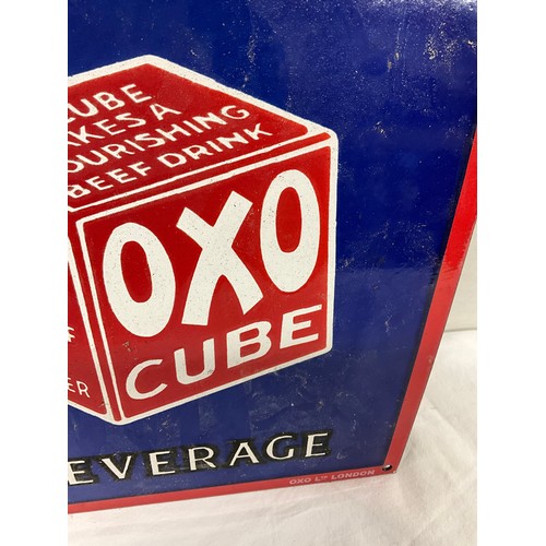 127 - REPRODUCTION OXO CUBE ADVERTISING ENAMEL SIGN 12