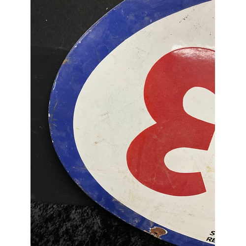 128 - ORIGINAL OVAL ESSO ENAMEL ADVERTISING SIGN IN VERY GOOD CONDITION 36