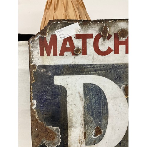 129 - ORIGINAL EARLY MOTORBIKE ADVERTISING SIGN FOR MATCHLESS MOTORCYCLES A/F 26