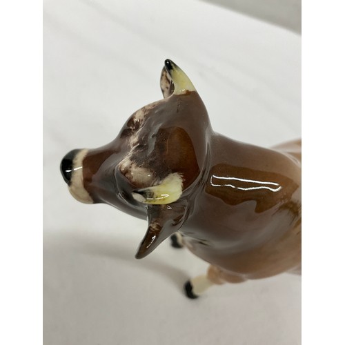 140 - COLLECTION OF ANIMAL FIGURES TO INCLUDE BESWICK BULL SLIGHT CHIP TO ONE HORN AND THREE HORSES