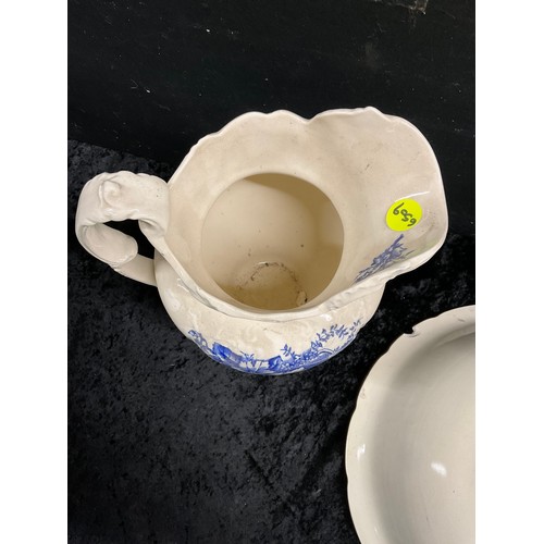 148 - ANTIQUE WASH BOWL AND JUG H12