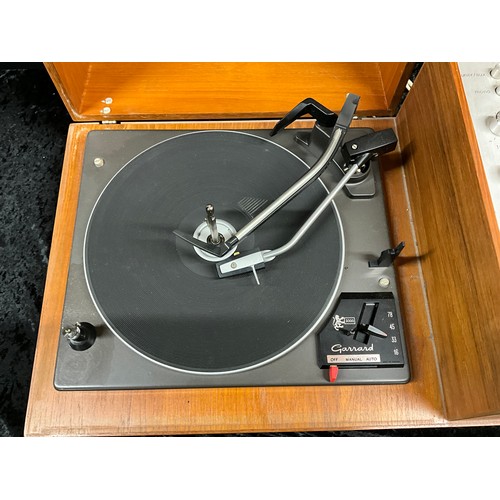 156 - VINTAGE METRO SOUND COMPACT STEREO SYSTEM WITH SPEAKERS GARRARD 3000 RECORD DECK WITH SPARE NEEDLES ... 