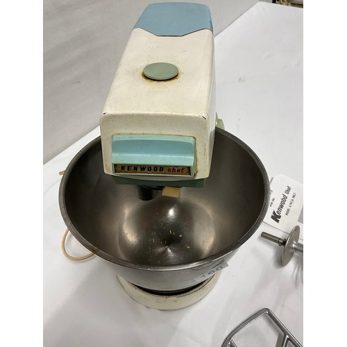 160 - VINTAGE KENWOOD CHEF MODEL A701 ELECTRIC FOOD MIXER WITH ATTACHMENTS