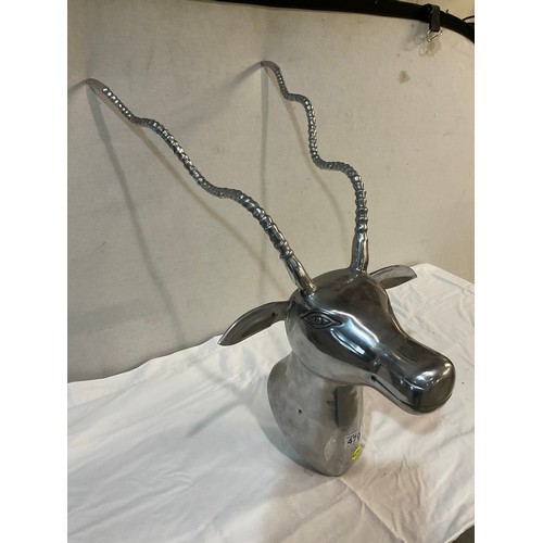 470 - MODERN CHROME WALL MOUNTED DEERS HEAD