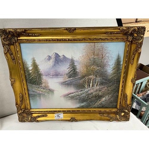 176 - FIVE OILS ON CANVAS GOLD WOODEN GILT FRAMED DEPICTING VARIOUS WOODLAND SCENES 19