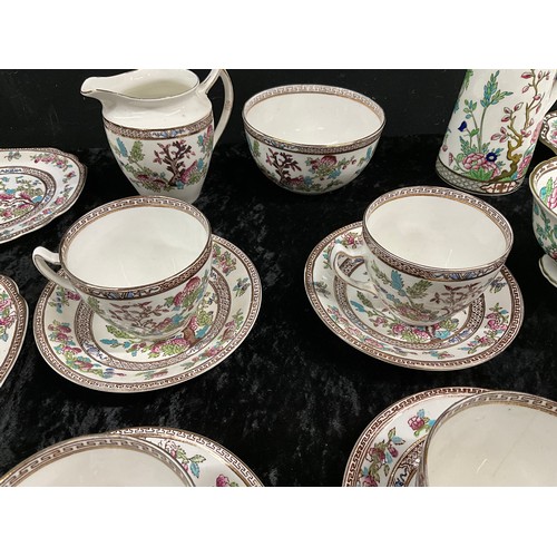 196 - QUANTITY OF INDIAN TREECHINA TO INCLUDE  TEA SET WITH PLATES CREAM JUG SAUCERS TEA CUPS ETC