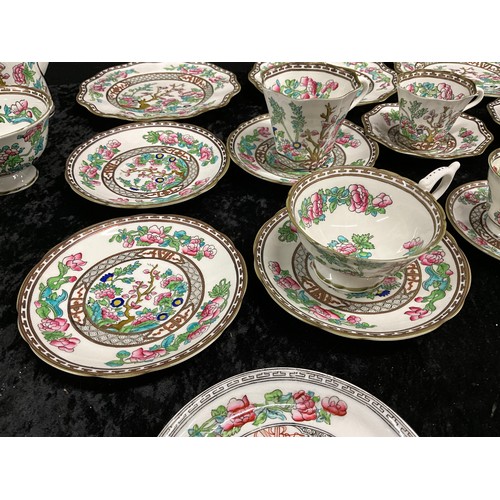 196 - QUANTITY OF INDIAN TREECHINA TO INCLUDE  TEA SET WITH PLATES CREAM JUG SAUCERS TEA CUPS ETC