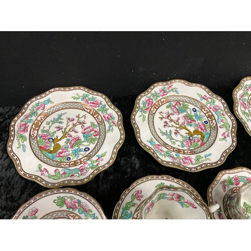 196 - QUANTITY OF INDIAN TREECHINA TO INCLUDE  TEA SET WITH PLATES CREAM JUG SAUCERS TEA CUPS ETC