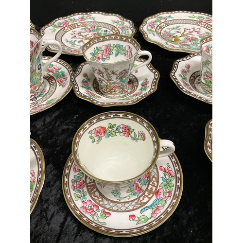 196 - QUANTITY OF INDIAN TREECHINA TO INCLUDE  TEA SET WITH PLATES CREAM JUG SAUCERS TEA CUPS ETC