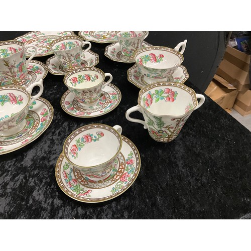 196 - QUANTITY OF INDIAN TREECHINA TO INCLUDE  TEA SET WITH PLATES CREAM JUG SAUCERS TEA CUPS ETC