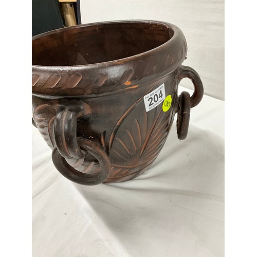 204 - CERAMIC INDOOR PLANT POT H10