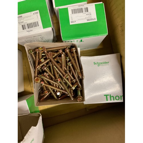 231 - THREE LARGE BOXES OF WASHERLESS STEEL TO STEEL SCREWS OF VARIOUS SIZES