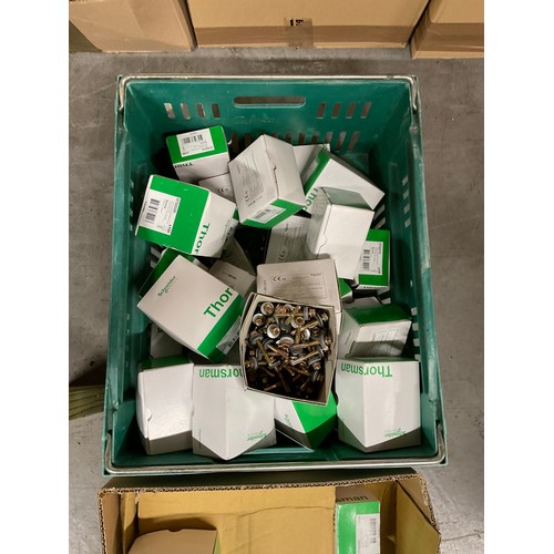 231 - THREE LARGE BOXES OF WASHERLESS STEEL TO STEEL SCREWS OF VARIOUS SIZES