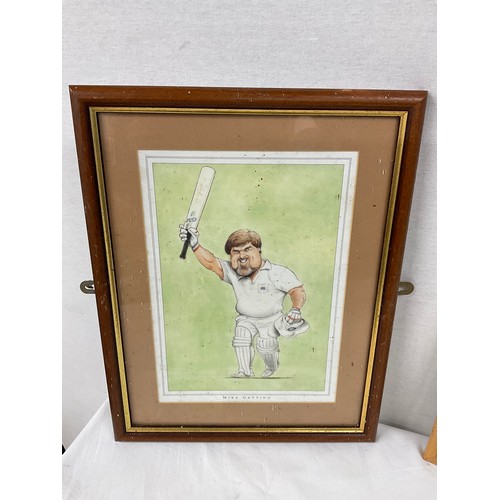 223 - COLLECTION OF ASSORTED CRICKET RELATED MEMORABILIA INCLUDING FOUR ROYAL DOULTON CHAMPION CRICKET TOB... 