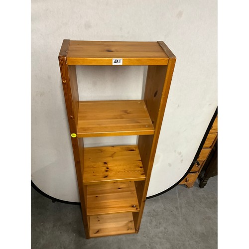 481 - MODERN PINE FREE STANDING SET OF SHELVES W18