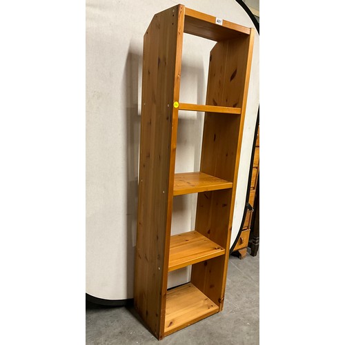 481 - MODERN PINE FREE STANDING SET OF SHELVES W18