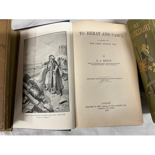 244 - 21 HARDBACK FIRST EDITION 19TH CENTURY G A HENTY  BOOKS DESCRIPTION AND DATE AS PER IMAGE