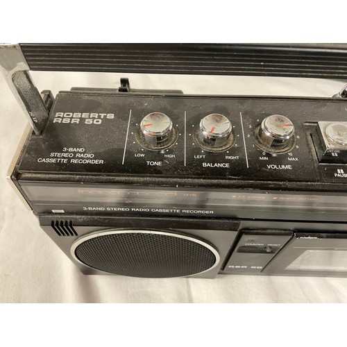 274 - SHARP TWIN CASSETTE RECORDER ALONG WITH ROBERTS SINGLE CASSETTE RECORDER - only 1 lead