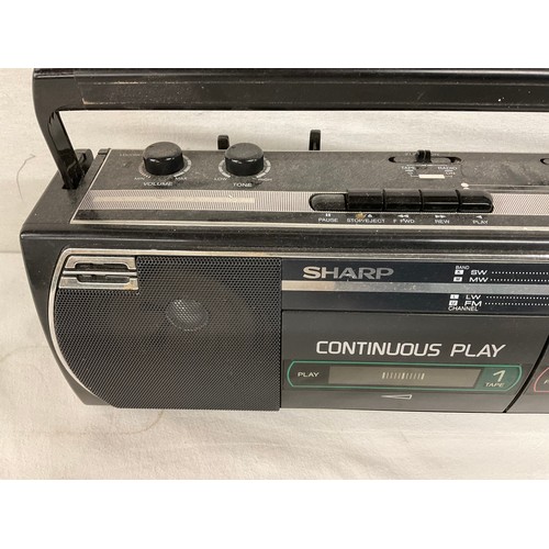 274 - SHARP TWIN CASSETTE RECORDER ALONG WITH ROBERTS SINGLE CASSETTE RECORDER - only 1 lead