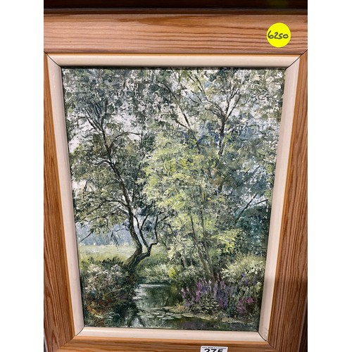 275 - MODERN FRAMED OIL PAINTING TITLED SUMMER STREAM