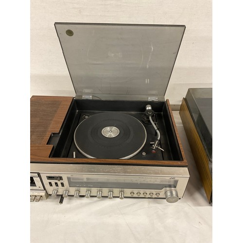 286 - JVC MUSIC CENTER MODEL MF33 ALONG WITH PYE 001 VINTAGE TURNTABLE