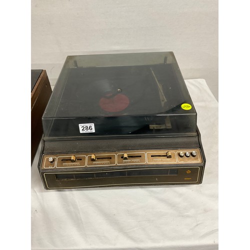 286 - JVC MUSIC CENTER MODEL MF33 ALONG WITH PYE 001 VINTAGE TURNTABLE