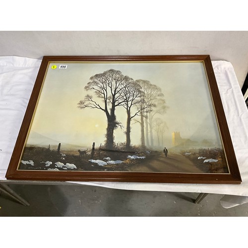 498 - TWO MODERN FRAMED PRINTS OF RURAL SCENES 32