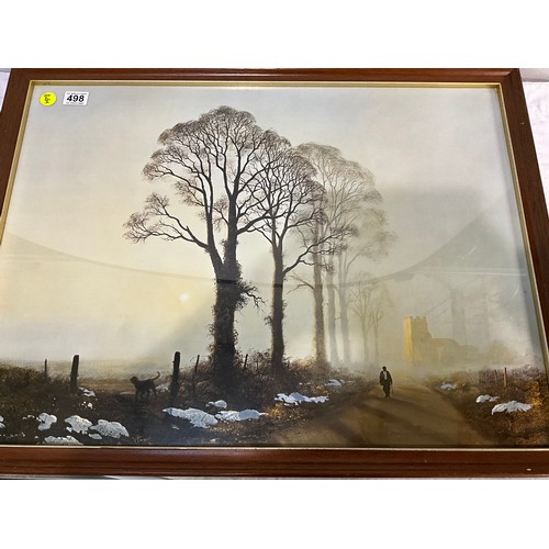 498 - TWO MODERN FRAMED PRINTS OF RURAL SCENES 32