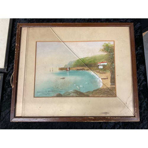 294 - 3 FRAMED WATERCOLOURS BY J BOUCHER AND 2 SIGNED BY W LINDEN A/F