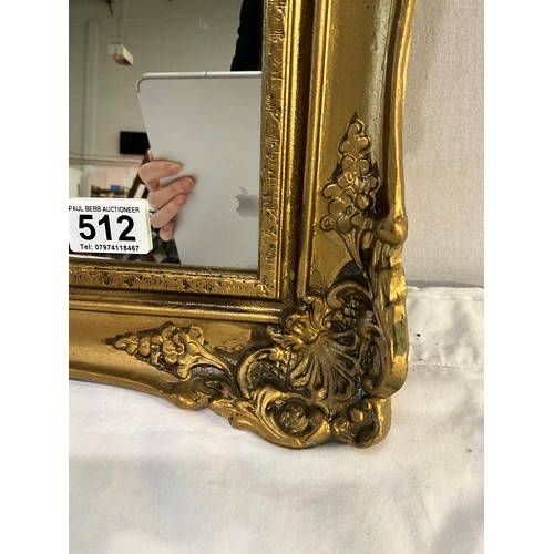 512 - MODERN GILT FRAMED WALL MIRROR 31