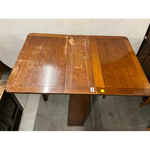 521 - 1950S OAK DROP LEAF SLIM TABLE W30