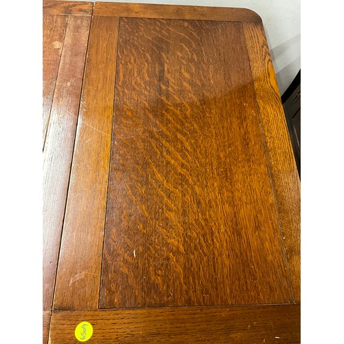 521 - 1950S OAK DROP LEAF SLIM TABLE W30