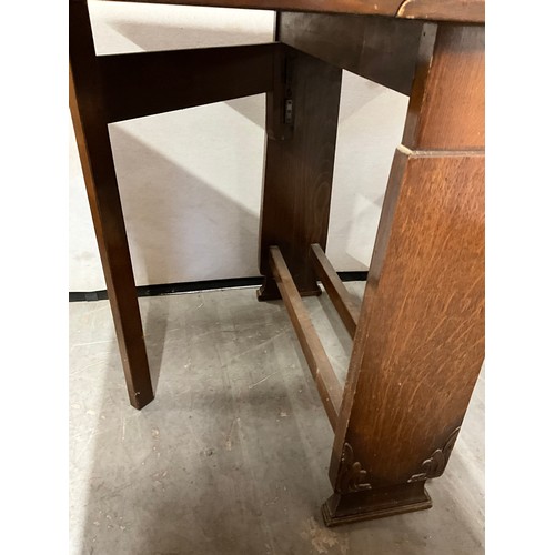 521 - 1950S OAK DROP LEAF SLIM TABLE W30