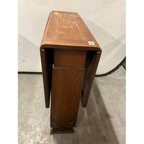 521 - 1950S OAK DROP LEAF SLIM TABLE W30