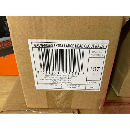 313 - FIVE BOXES OF GALVANISED XL HEAD CLOUT NAILS