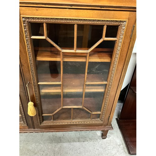 540 - EDWARDIAN MAHOGANY ASTRIGAL GLAZED TWO DOOR BOOK CASE W40