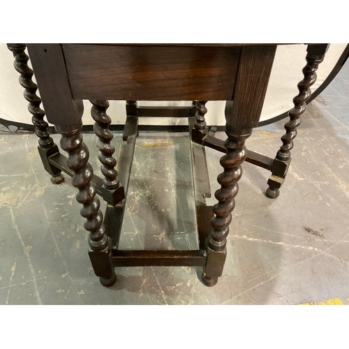 550 - OAK BARLEY TWIST GATELEG TABLE W35