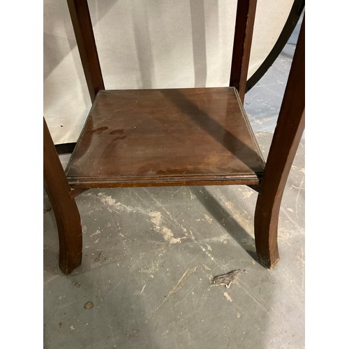 566 - SMALL EDWARDIAN MAHOGANY WINDOW TABLE WITH OCTAGONAL TOP 22